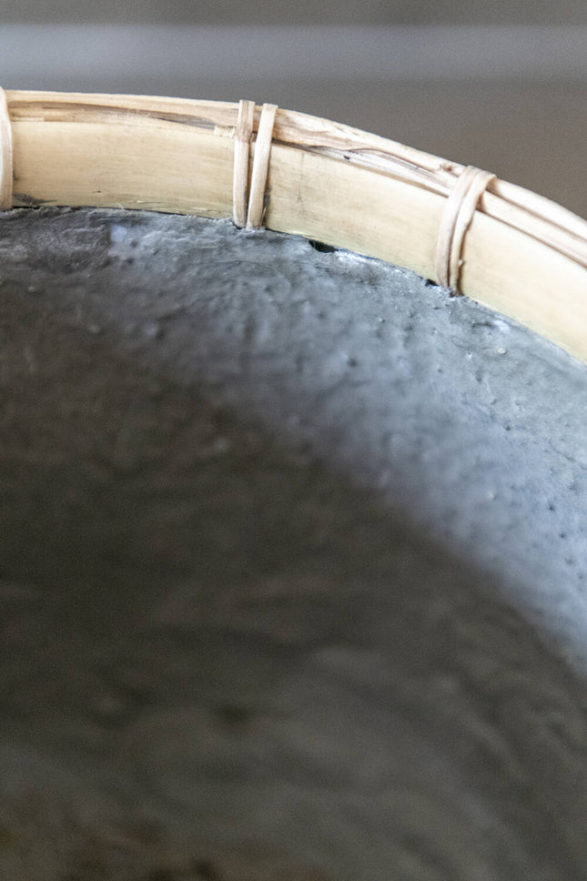 Pottery Pots Nala Low M, Bamboo Ø35 cm