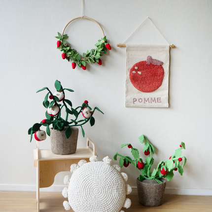 Kidsdepot vilten plant Aardbei - rood