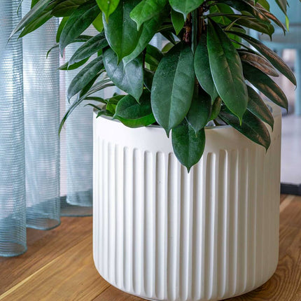 Pottery Pots Turris Low S, Silk White Ø36 cm