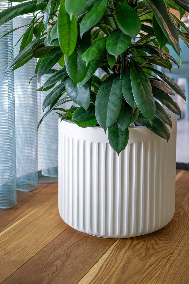 Pottery Pots Turris Low S, Silk White Ø36 cm