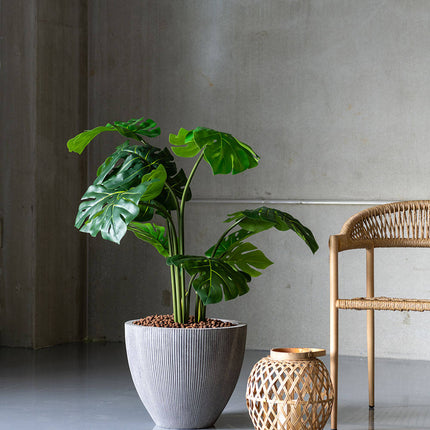 Pottery Pots Jesslyn S, Dark Grey Ø45 cm (verticaal geribbeld)