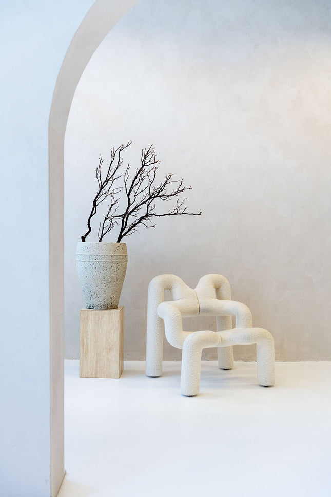 Pottery Pots Ares M, Chalk White Ø30 cm