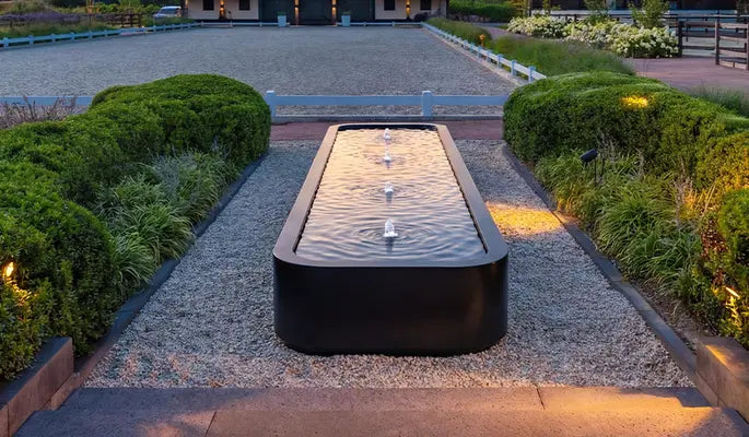 Watertafel Aluminium met Fontein 120x120x40 cm - Premium