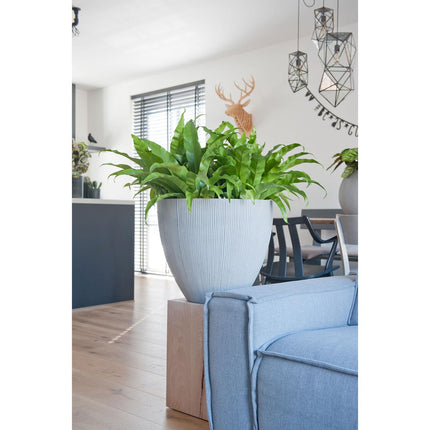 Pottery Pots Jesslyn S, Light Grey Ø45 cm (verticaal geribbeld)