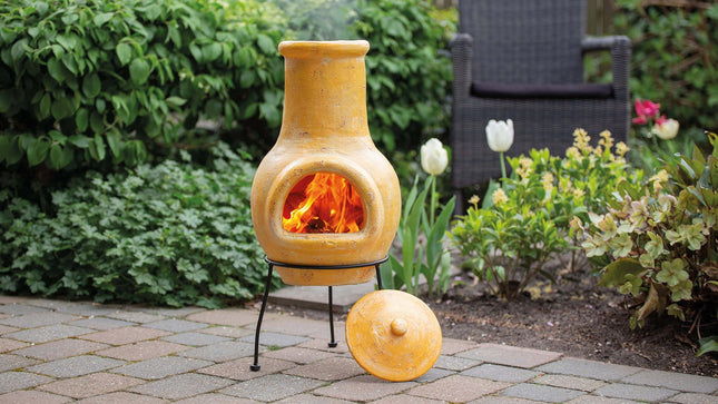 Tampico tuinhaard van klei, geel