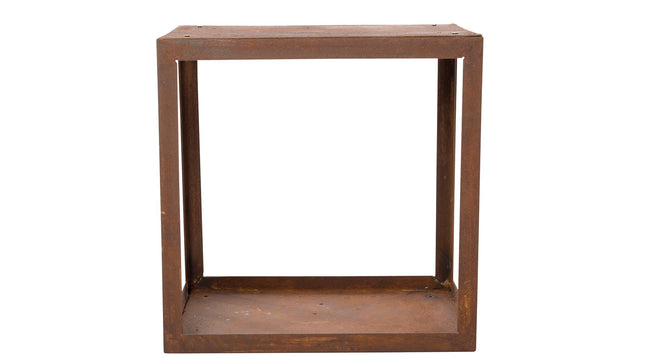 Hodr Handgemaakte Cortenstaal Houtopslagbox 50 cm