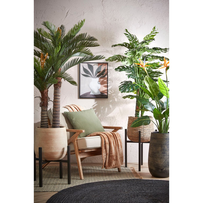 Plantenstandaard XL - L46 x B46 x H40 cm - Metaal - Zwart