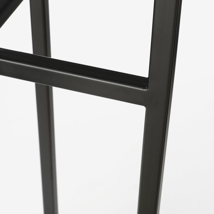 Plantenstandaard - L24 x B24 x H55 cm - Metaal - Zwart