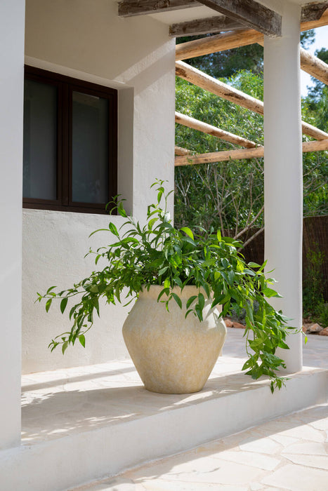 Pottery Pots Fleuri L, Travertine Beige Ø37 cm