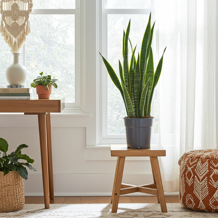 Sansevieria Laurentii XL - Vrouwentong - ↕70cm - Ø17cm