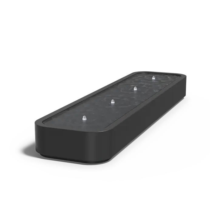 Watertafel Aluminium met Fontein 400x100x40 cm - Premium
