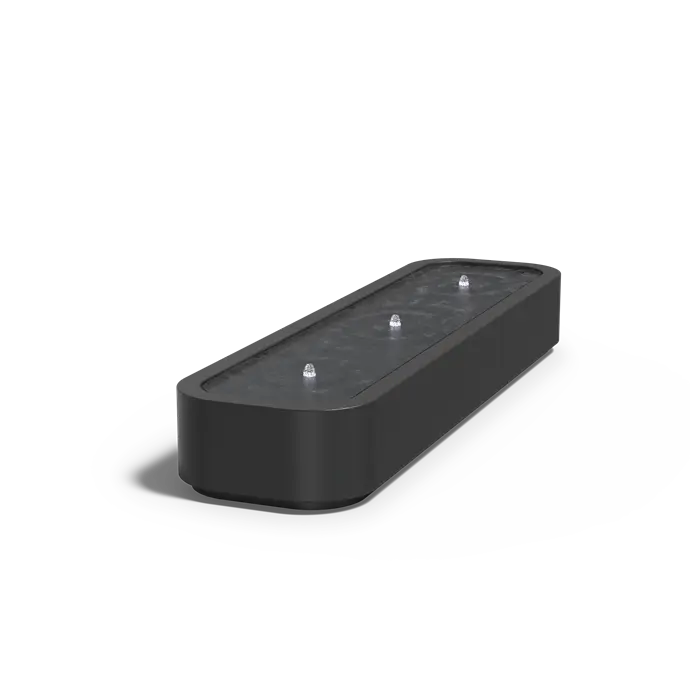 Watertafel Aluminium met Fontein 300x80x40 cm - Premium