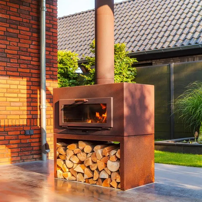 Tuinhaard Cortenstaal 100 x 50 x 100 cm Buitenhaard | Buitenkachel