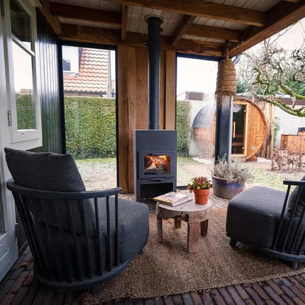 Cheminée de jardin 50 x 50 x 100 cm - Cheminée d'extérieur en acier