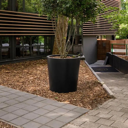 Jardinera de aluminio redondo de 100 x 100 cm