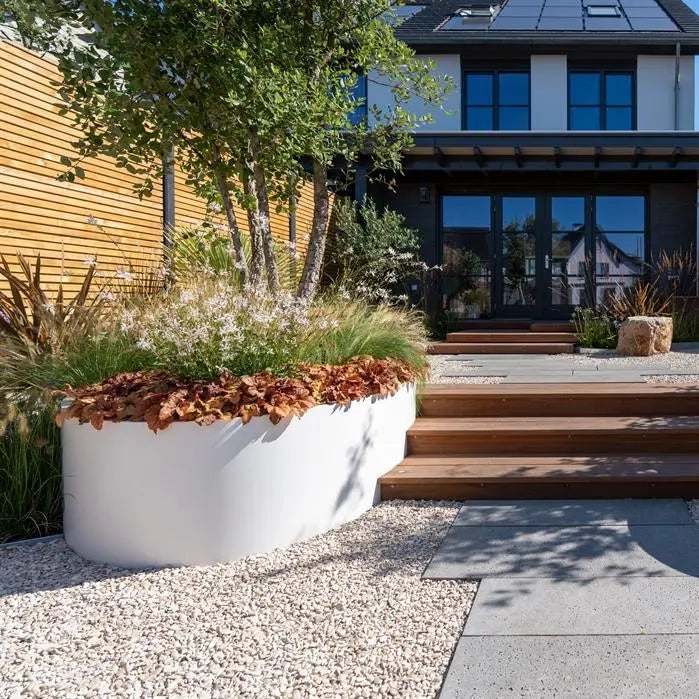 Aluminium Plantenbak Ovaal 120 x 80 x 40 cm - Zonder Bodem