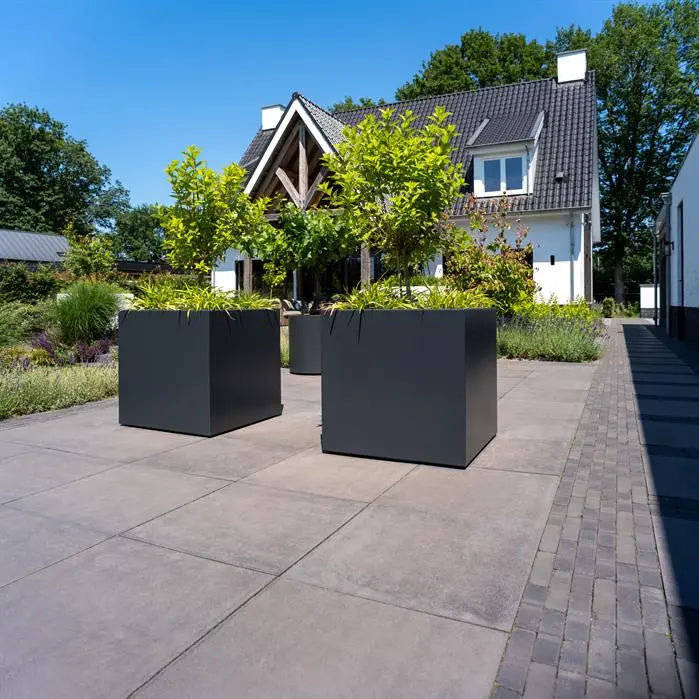 Aluminium Plantenbak Op Wielen 100 x 100 x 80 cm