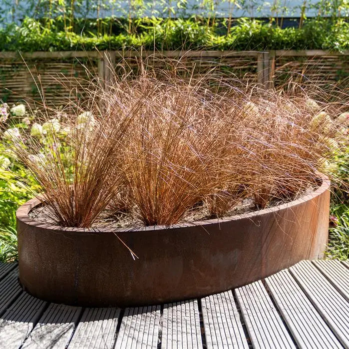 Cortenstaal Plantenbak Ovaal 200 x 120 x 40 cm