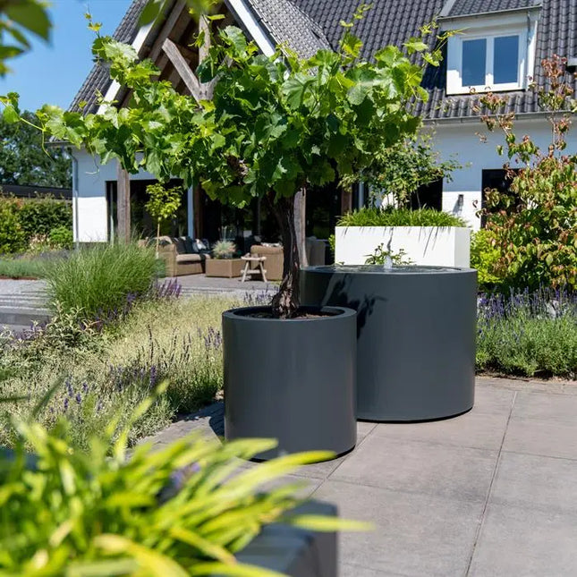Watertafel Aluminium Rond 120 x 75 cm - Fontein