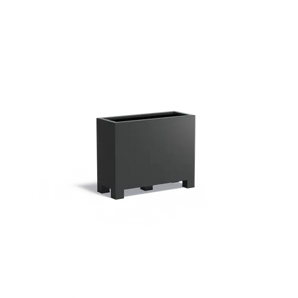 Jardinera de aluminio con patas, 100 x 40 x 80 cm