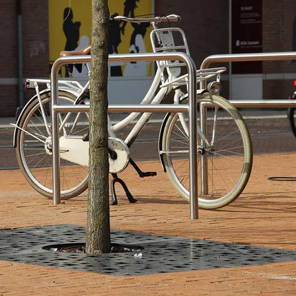 Bicycle leaning bracket - Bicycle staple with pull-up bar 1050 x 150 x 1070 mm - Galvanized Steel