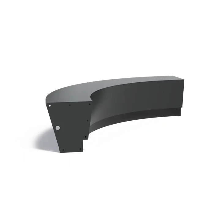 Keerwand Aluminium 'Revert' Binnenbocht 1500 x 1500 x 500 mm