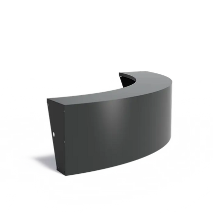 Profilé extérieur de mur de soutènement en aluminium 2000 x 2000 x 600 mm - Bord supérieur large