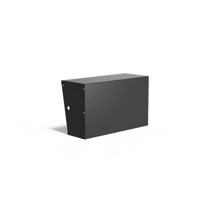 Muro de contención de aluminio de 1000 x 400 x 600 mm con borde superior ancho.