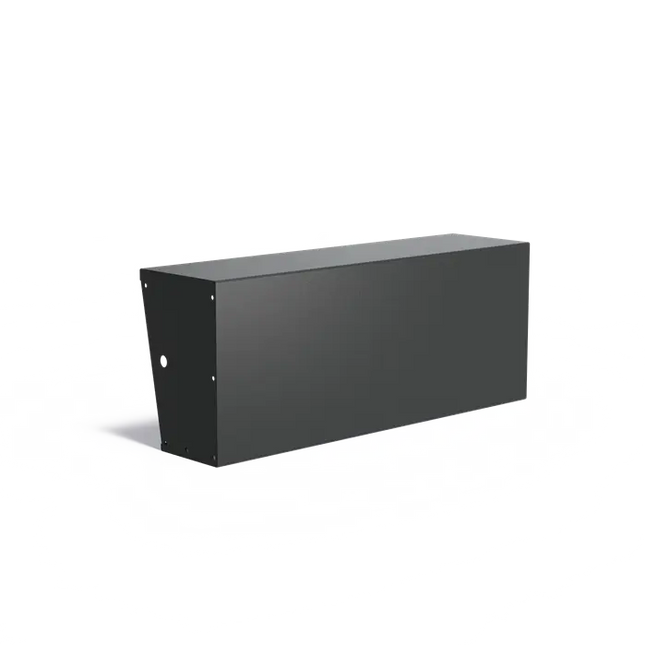 Muro de contención de aluminio de 1500 x 400 x 600 mm con borde superior ancho.