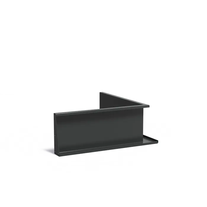 Keerwand Aluminium Binnenhoek 1000 x 1000 x 400 mm