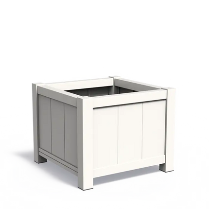 Aluminium Plantenbak op Poten 80 x 80 x 80 cm Wit