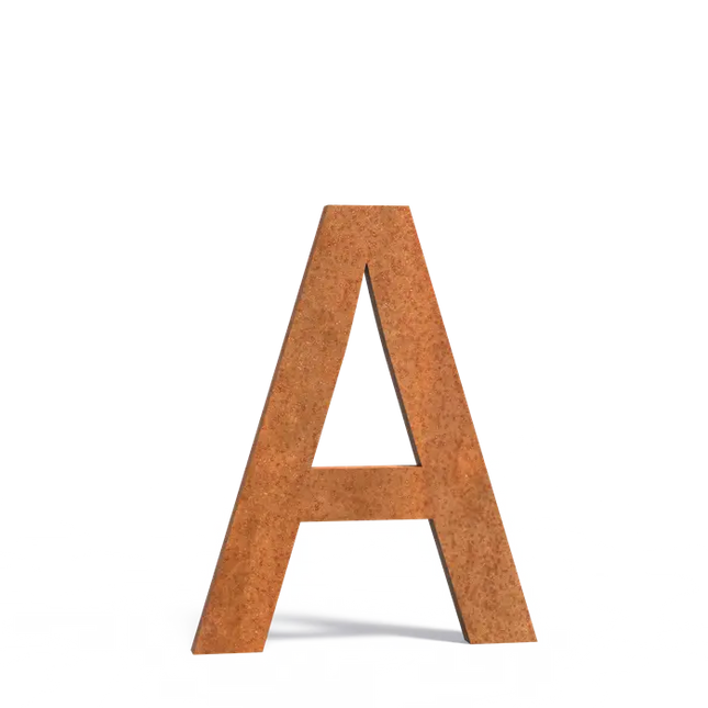 Cortenstaal Huisletter A - 9 cm
