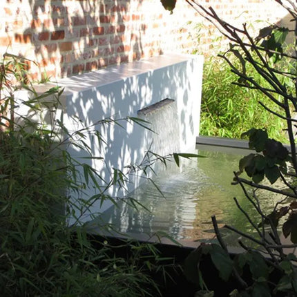 Teichwand aus Aluminium, 300 x 25 x 60 cm - Wasserfall