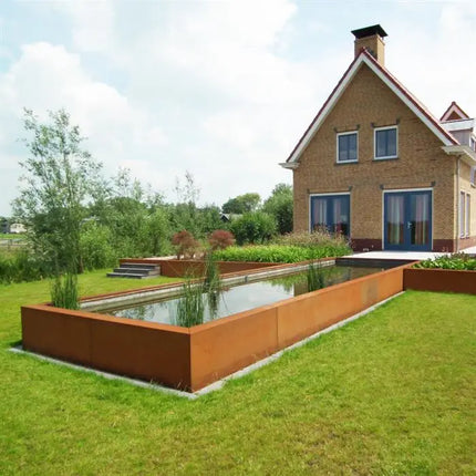 Corten ståldam 400 x 100 x 40 cm dambassin
