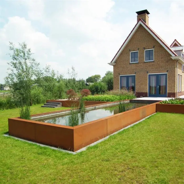 Corten ståldam 120 x 80 x 40 cm dambassin