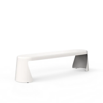 Biała ławka ogrodowa 182 x 45 x 47 cm - Poliester