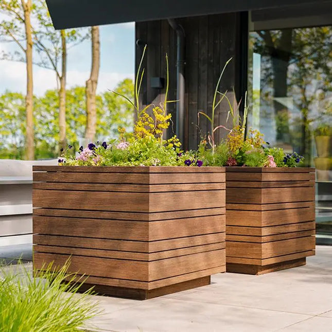 Jardinera de bambú de 180 x 80 x 85 cm