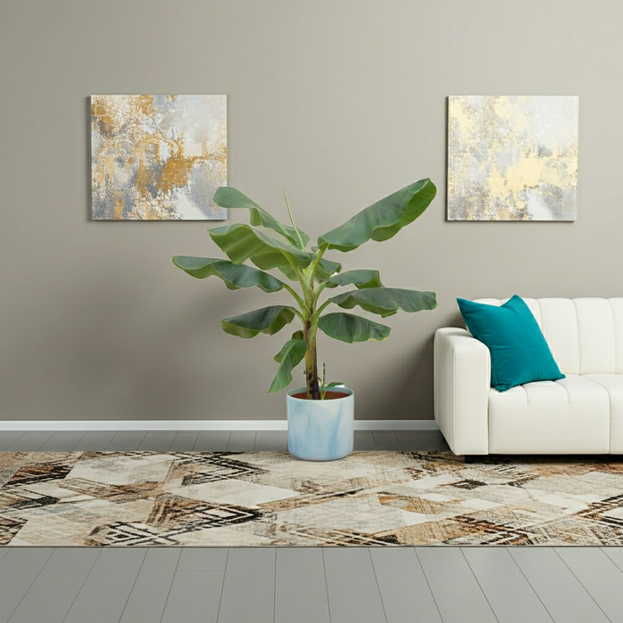 Bananenplant (Musa) inclusief Ocean Round atlantisch blauw - ↕100cm - Ø22cm