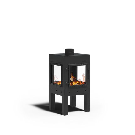 Chimenea de jardín de 50 x 50 x 95 cm - Chimenea de exterior de acero
