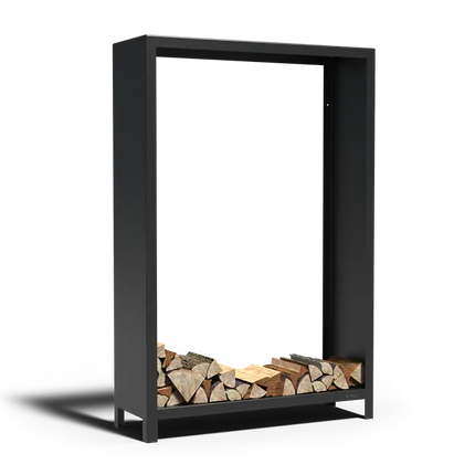 Rangement à bois en acier 120 x 40 x 180 cm - Stockage de bois de chauffage