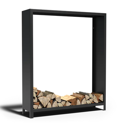 Abri à bois en acier 150 x 40 x 180 cm - Stockage de bois de chauffage