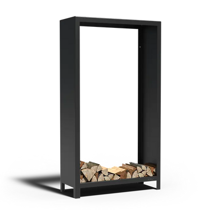 Abri à bois en acier 100 x 40 x 180 cm - Stockage de bois de chauffage