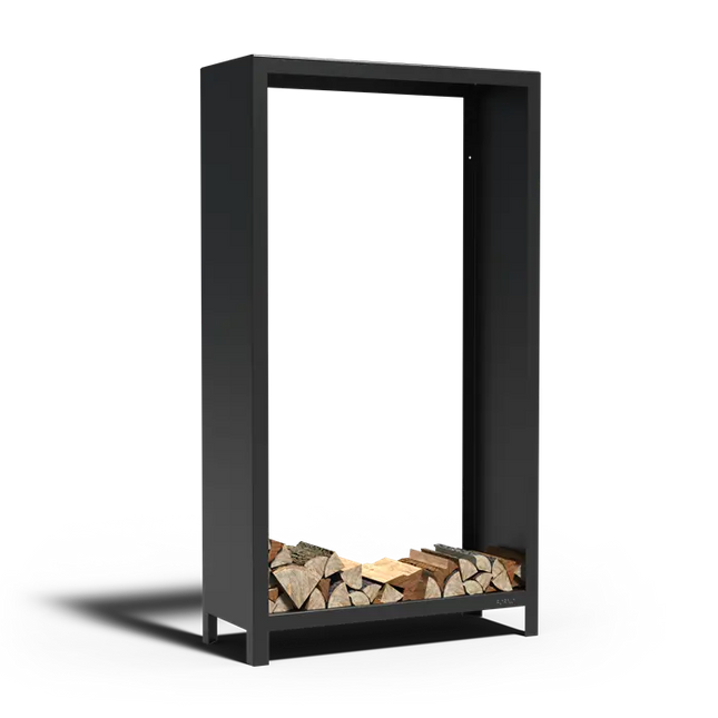 Stålopbevaring af brænde 100 x 40 x 180 cm - Brændeopbevaring