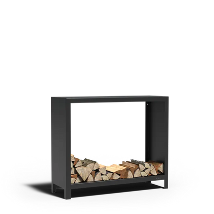 Rangement à bois en acier 120 x 40 x 100 cm - Stockage de bois de chauffage