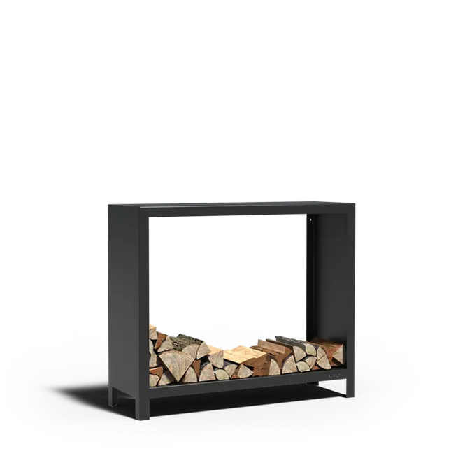Stålopbevaring af brænde 120 x 40 x 100 cm - Brændeopbevaring