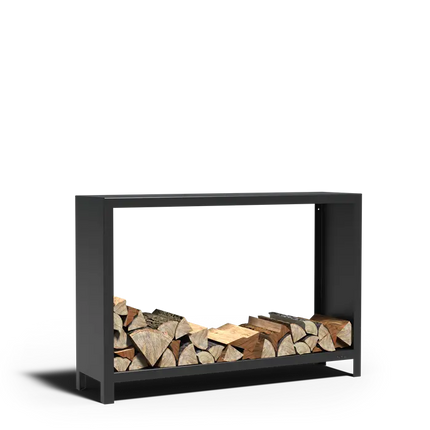 Abri à bois en acier 150 x 40 x 100 cm - Stockage de bois de chauffage