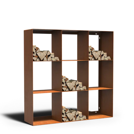 Cortenstaal Houtopslag 150 x 40 x 150 cm