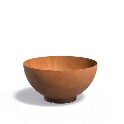Pot de fleurs rond en acier Corten 120 x 61 cm - Avec socle