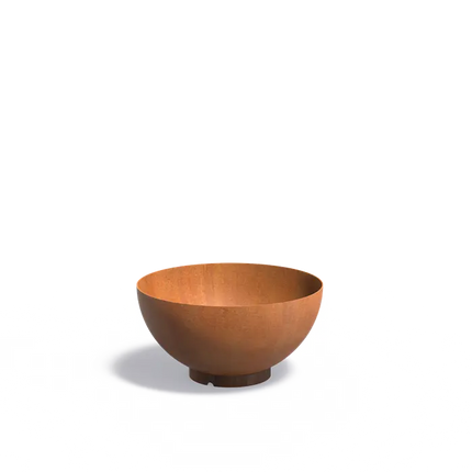 Pot de fleurs rond en acier Corten 80 x 41 cm - Avec socle