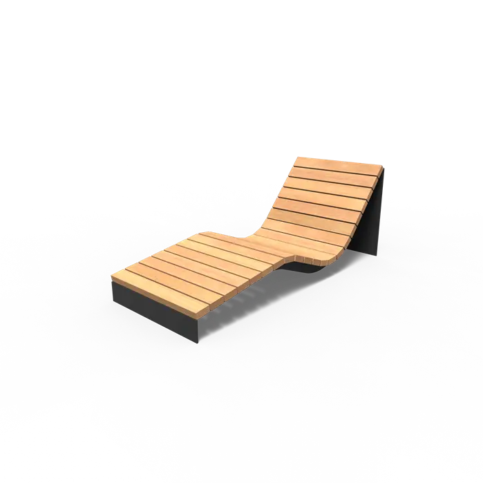 Loungestoel Tuin Gecoat Staal 185x75x100 cm - Garapa Hardhout